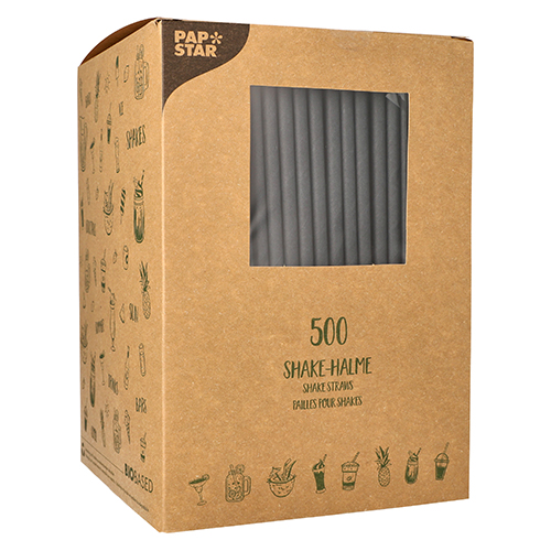 Shake-Halme Papier Ø 8 mm · 25 cm schwarz