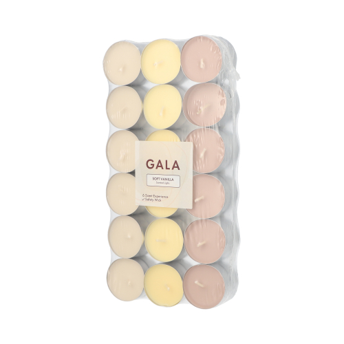 "GALA" Duftlichte Ø 3,8 cm · 1,7 cm creme - Soft Vanilla "Ton in Ton"