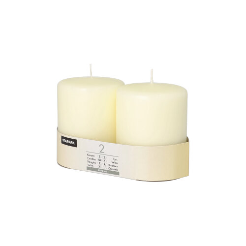 Stumpenkerzen Ø 80 mm · 100 mm elfenbein "Ivory" mit Flachkopf Stumpenkerzen Ø 80 mm · 100 mm elfenbein "Ivory" mit Flachkopf