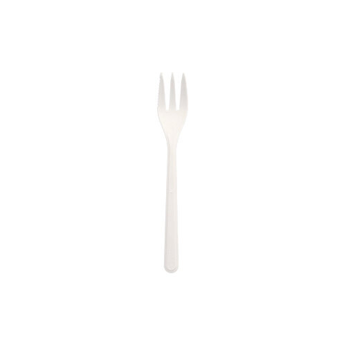 "Circulware" Mehrweg-Snackgabeln PP-MF 13 cm weiss extra stabil
