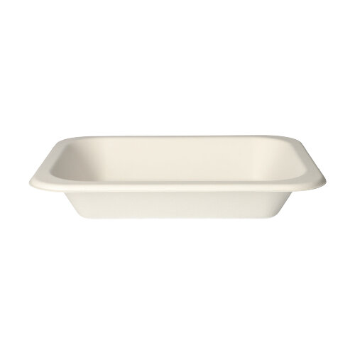 Siegelschalen Zuckerrohr 900 ml 4,2 cm x 18,5 cm x 23,5 cm weiss