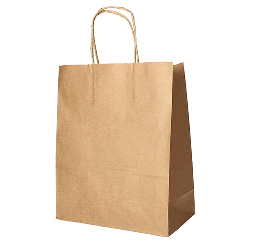 Tragetaschen, Papier 44 cm x 32 cm x 17 cm braun mit gedrehtem Tragegriff