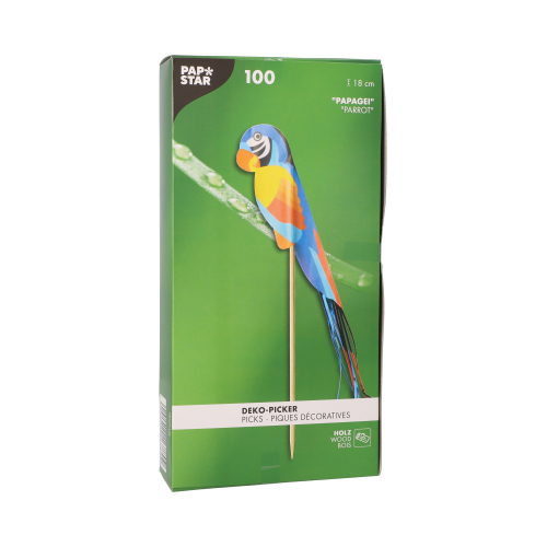Deko-Picker 18 cm "Papagei"