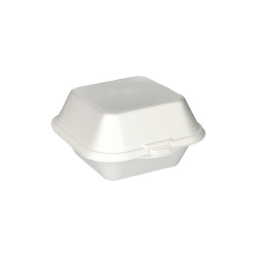 Hamburger-Boxen mit Klappdeckel, XPS 7,5 cm x 12 cm x 12 cm weiss