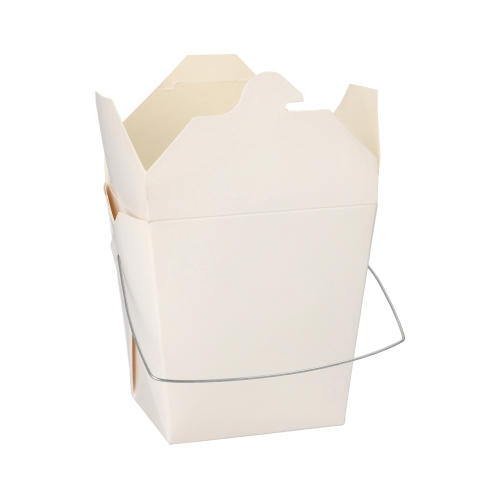 Snackboxen mit Henkel "ASIA" eckig 770 ml 10,3 cm x 8 cm x 6,6 cm weiss