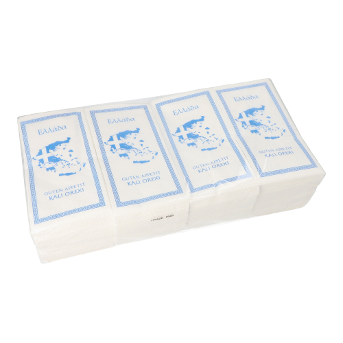 Servietten, 2-lagig 1/8-Falz 40 cm x 40 cm weiss "Greece"