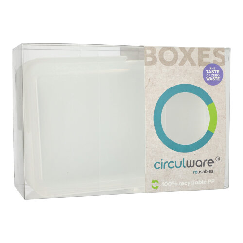 "Circulware" Deckel für Schalen Mix & Match eckig 2,5 cm x 15,6 cm x 23,4 cm transparent