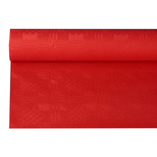 Papiertischtuch mit Damastprägung 8 m x 1,2 m rot