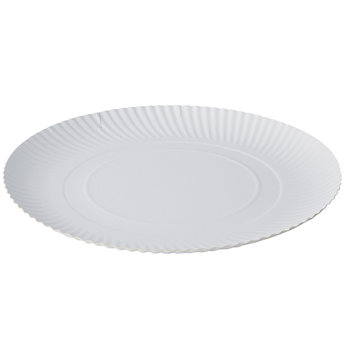 Teller, Pappe "pure" rund Ø 34 cm · 3 cm weiss