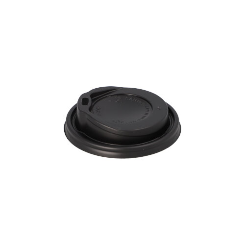 Dom-Deckel, PS "To Go" Ø 8 cm · 2,4 cm schwarz