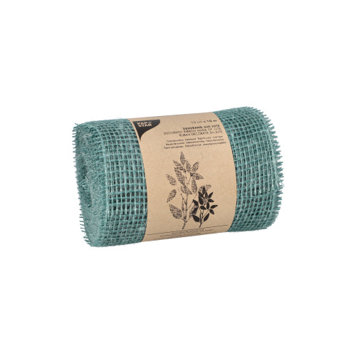 Dekoband Jute 10 m x 15 cm jadegrün
