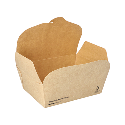 Lunchboxen, Pappe "NOTPLA" 6,2 cm x 11,5 cm x 15 cm braun