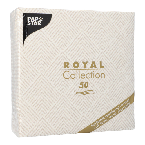 Servietten "ROYAL Collection" 1/4-Falz 40 cm x 40 cm champagner "Elegance"