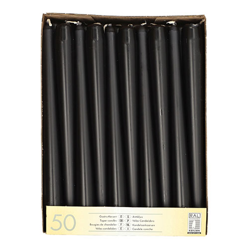Leuchterkerzen Ø 2,2 cm · 25 cm schwarz
