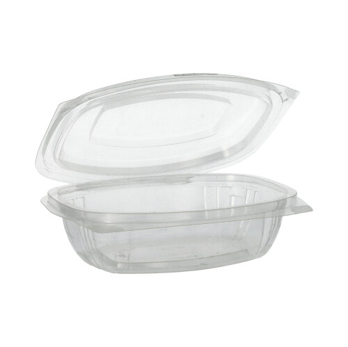 Feinkost- und Salatschalen mit Klappdeckeln, PLA "pure" 375 ml 4,8 cm x 16,1 cm x 13,2 cm