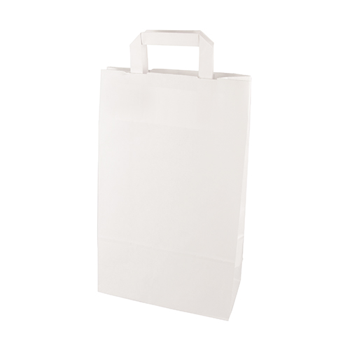 Tragetaschen, Papier 36 cm x 22 cm x 10 cm weiss mit Tragegriff