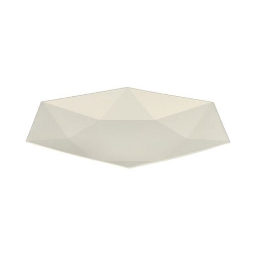 Teller Zuckerrohr "pure" 6-eckig 2,5 cm x 26 cm x 23 cm weiss "Diamond"