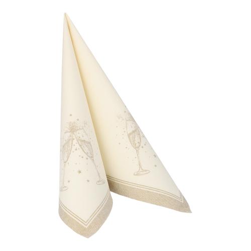 Servietten "ROYAL Collection" 1/4-Falz 40 cm x 40 cm gold "Festivities"