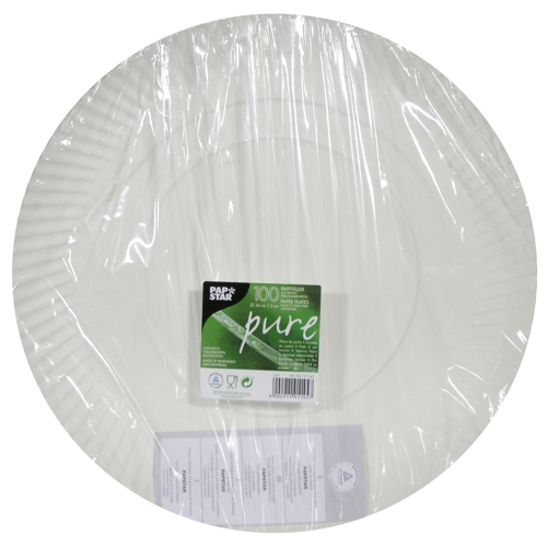 Teller, Pappe "pure" rund Ø 34 cm · 3 cm weiss