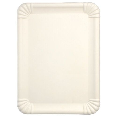Servierplatten, Zuckerrohr "pure" eckig 26 cm x 35 cm weiss