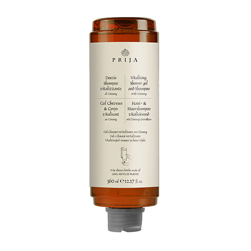 Haut- & Haarshampoo "Prija" 360 ml "vitalisierend" mit Ginseng-Extrakten, Cysoap Drückspender
