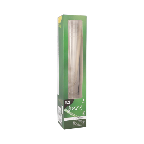 Stiel-Gläser für Sekt, PLA "pure" 0,1 l Ø 5,5 cm · 16,5 cm glasklar mit glasklarem Fuß