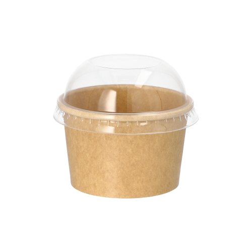 Eisbecher, Pappe 125 ml Ø 7,5 cm · 4,8 cm braun