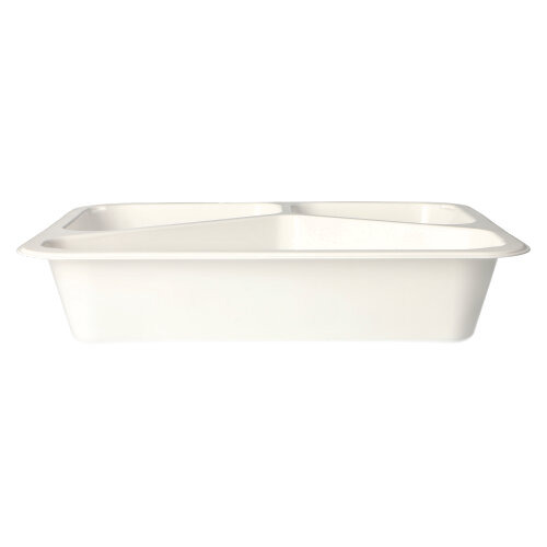 Mikrowellenschalen, PP 3-geteilt 1095 ml 4,9 cm x 22,7 cm x 17,8 cm weiss