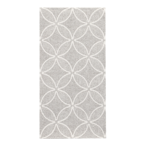 Servietten "ROYAL Collection" 1/8-Falz 40 cm x 40 cm grau "Circle Flowers"