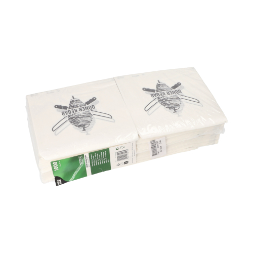 Döner-Kebab-Tüten Kraftpapier 16 cm x 16 cm weiss