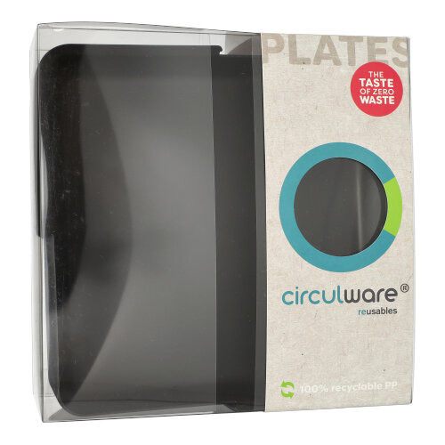 "Circulware" Mehrweg-Schalen Mix & Match eckig 2,9 cm x 23,4 cm x 23,4 cm schwarz
