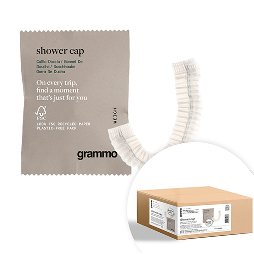 Duschhauben "grammo" 10 cm x 7 cm x 0,5 cm im Flow Pack