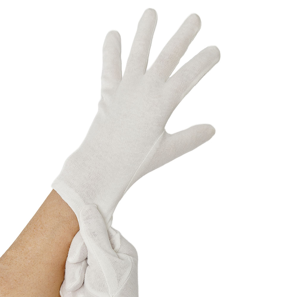 Paar "WORK-INN/-PS" Baumwollhandschuhe weiss Größe: M