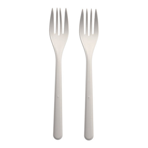 "Circulware" Mehrweg-Gabeln PP-MF 18,5 cm weiss extra stabil