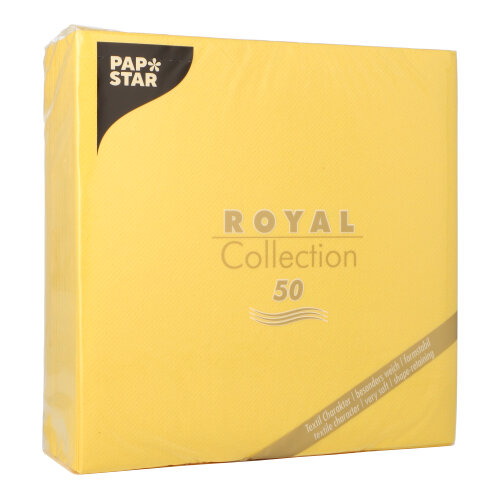 Servietten "ROYAL Collection" 1/4-Falz 40 cm x 40 cm gelb