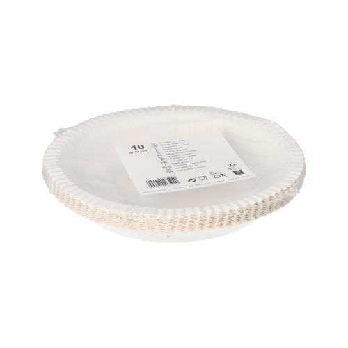 Schalen, Pappe rund Ø 19 cm · 2,4 cm weiss