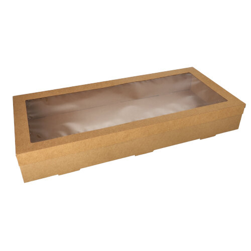 Transport- und Catering-Kartons, Pappe eckig 8 cm x 25,2 cm x 55,8 cm braun