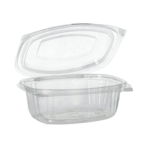 Feinkost- und Salatschalen mit Klappdeckeln, PLA "pure" 500 ml 6,4 cm x 16,1 cm x 13,2 cm