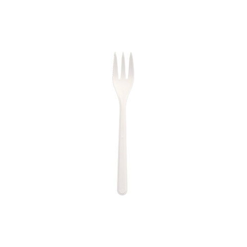"Circulware" Mehrweg-Snackgabeln PP-MF 13 cm weiss extra stabil