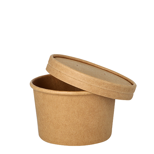 Suppenbecher, Pappe 230 ml Ø 9,8 cm · 6 cm braun