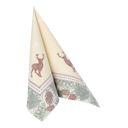 Servietten "ROYAL Collection" 1/4-Falz 40 cm x 40 cm "Majestic Deer"