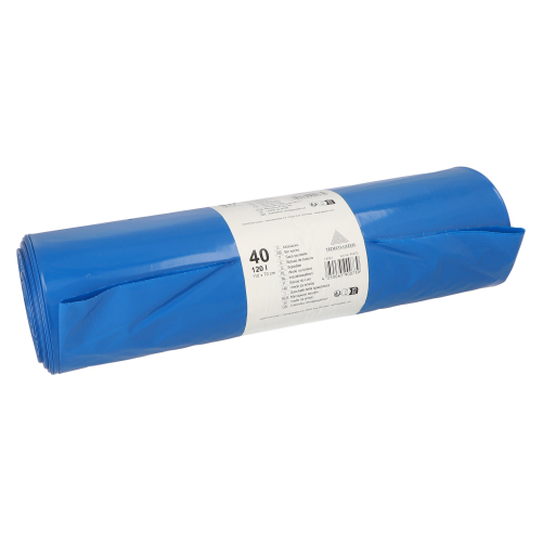 Müllsäcke, LDPE 120 l 110 cm x 70 cm blau 40 my