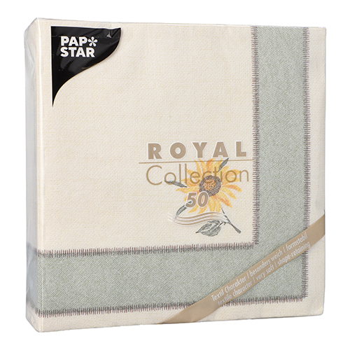 Servietten "ROYAL Collection" 1/4-Falz 40 cm x 40 cm "Sunflower"