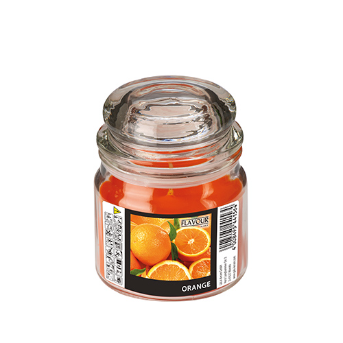 "GALA" Bonbonglas mit Wachsfüllung, MAXI Ø 90 mm · 120 mm orange - Orange
