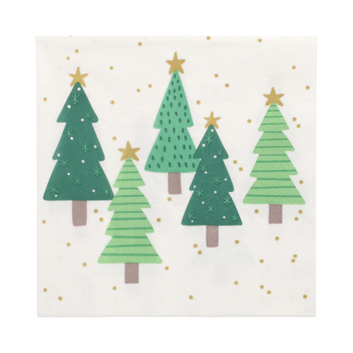 Servietten, 3-lagig 1/4-Falz 33 cm x 33 cm "Winter Trees"