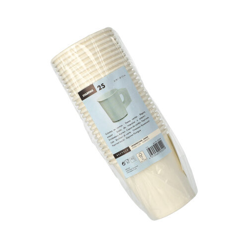 Trinkbecher mit Henkel, Pappe "To Go" 0,18 l Ø 7,3 cm · 7,8 cm weiss