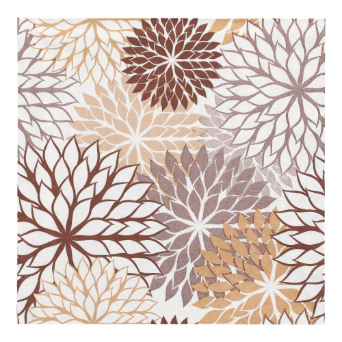 Servietten, 3-lagig 1/4-Falz 40 cm x 40 cm taupe "Floralies"