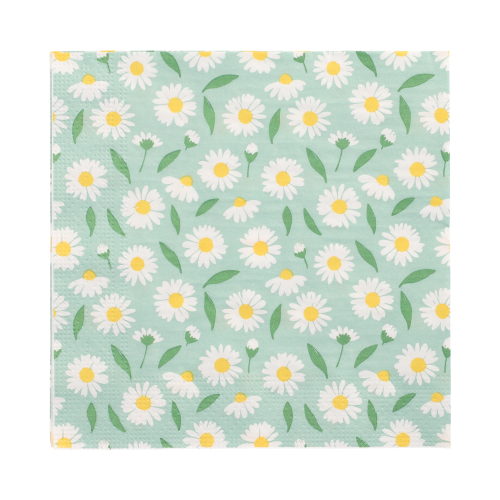 Servietten, 3-lagig 1/4-Falz 33 cm x 33 cm "Lots of Daisies"