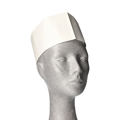"WORK-INN/-PS" Schiffchen, Krepp 8,5 cm x 27,5 cm weiss Größe: 55 - 62