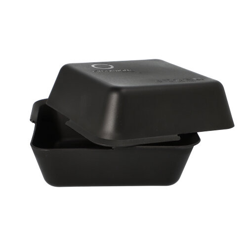 "Circulware" Mehrweg-Foodboxen 4,3 cm x 15,6 cm x 15,6 cm schwarz , 2-teilig